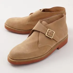 Silvano Lattanzi Chukka Boots in Sand Beige Suede