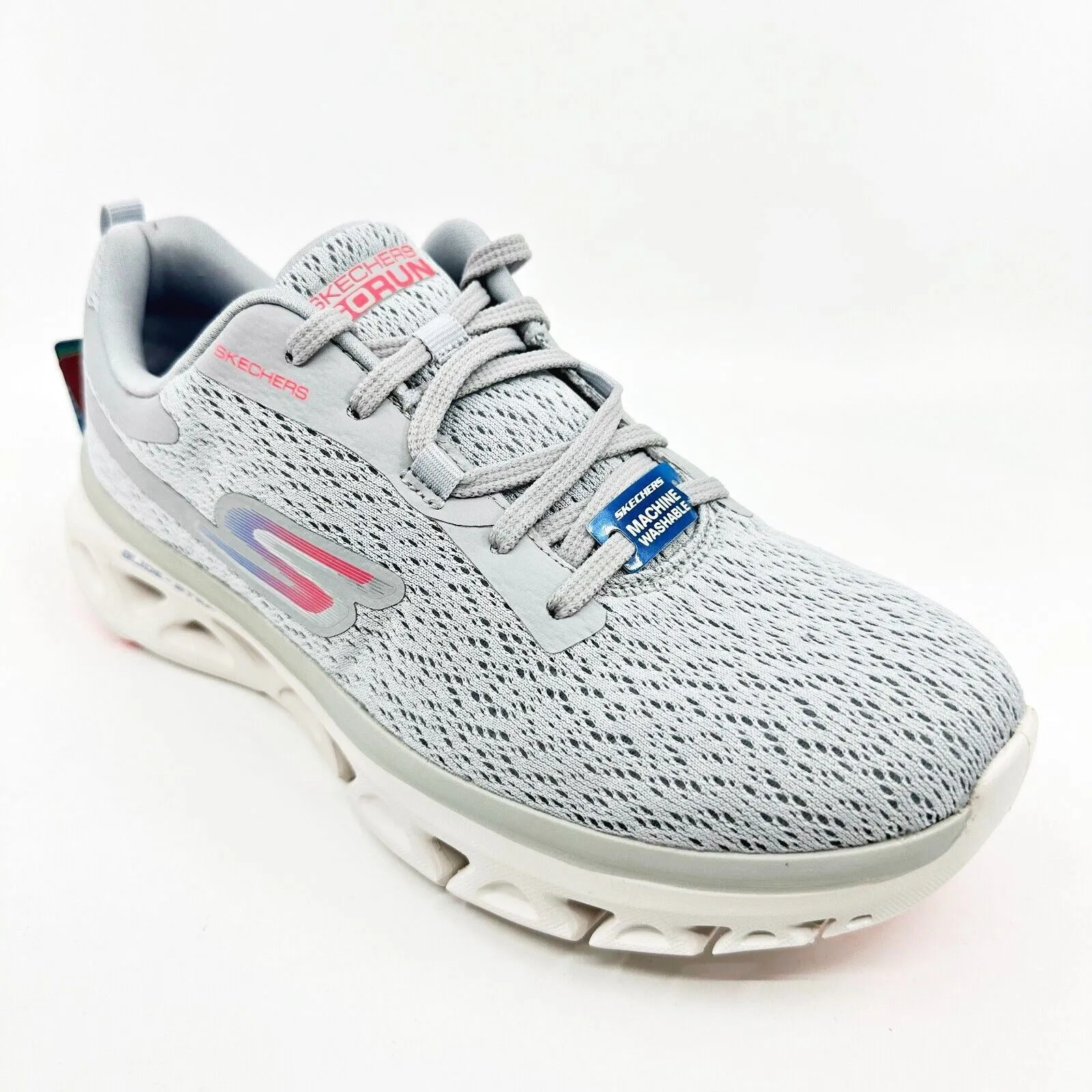 Skechers Go Run Glide Step Flex Gray Womens Athletic Running Shoes