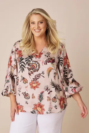 Sovana Long Sleeve Top in Gloria Print