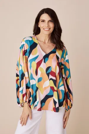 Sovana Long Sleeve Top in Lilia Print