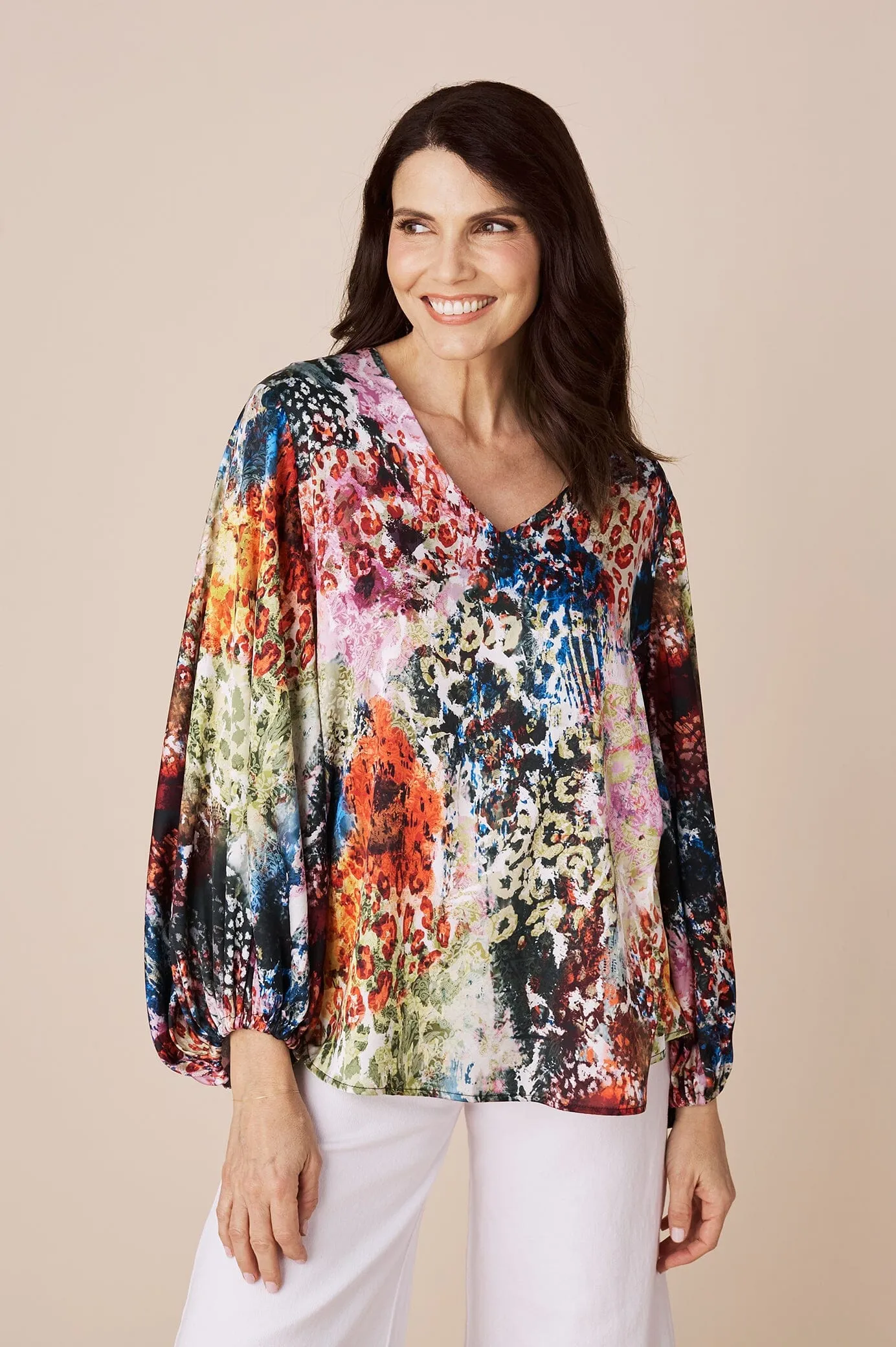 Sovana Long Sleeve Top in Luisa Print