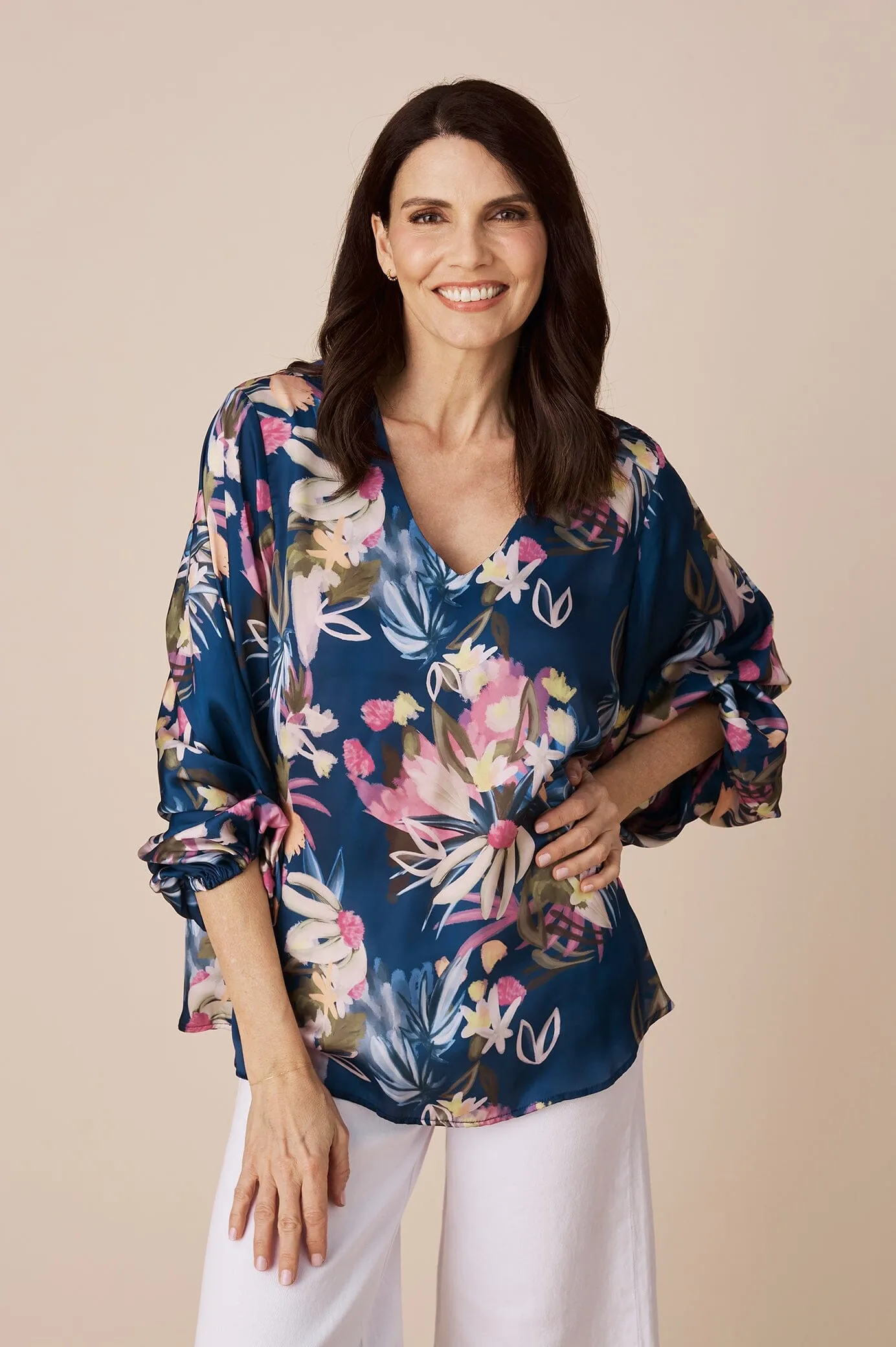 Sovana Long Sleeve Top in Minka Print