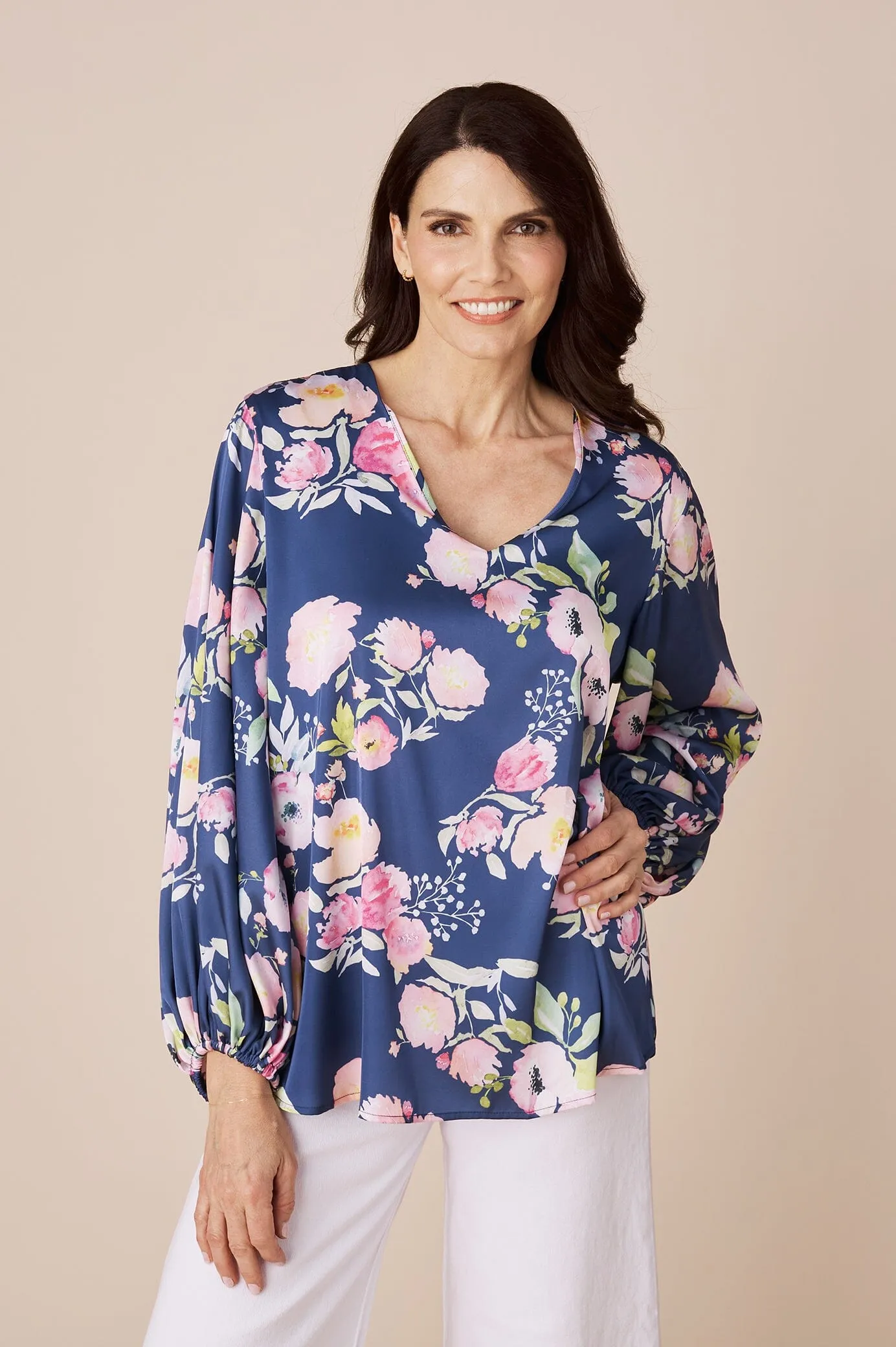 Sovana Long Sleeve Top in Nori Print