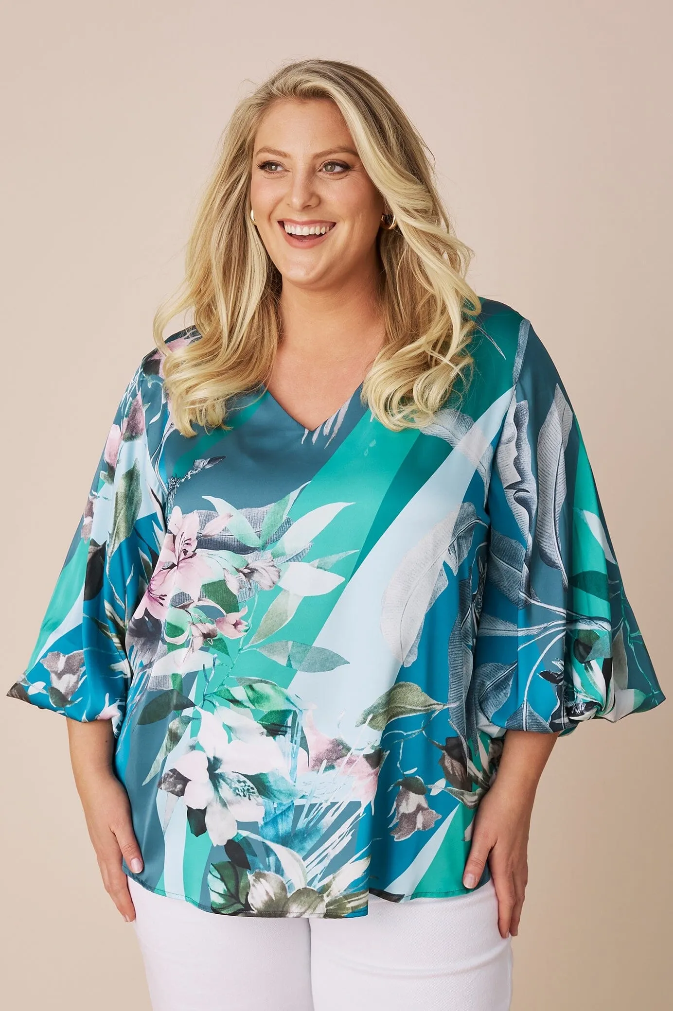 Sovana Long Sleeve Top in Rosalina Print