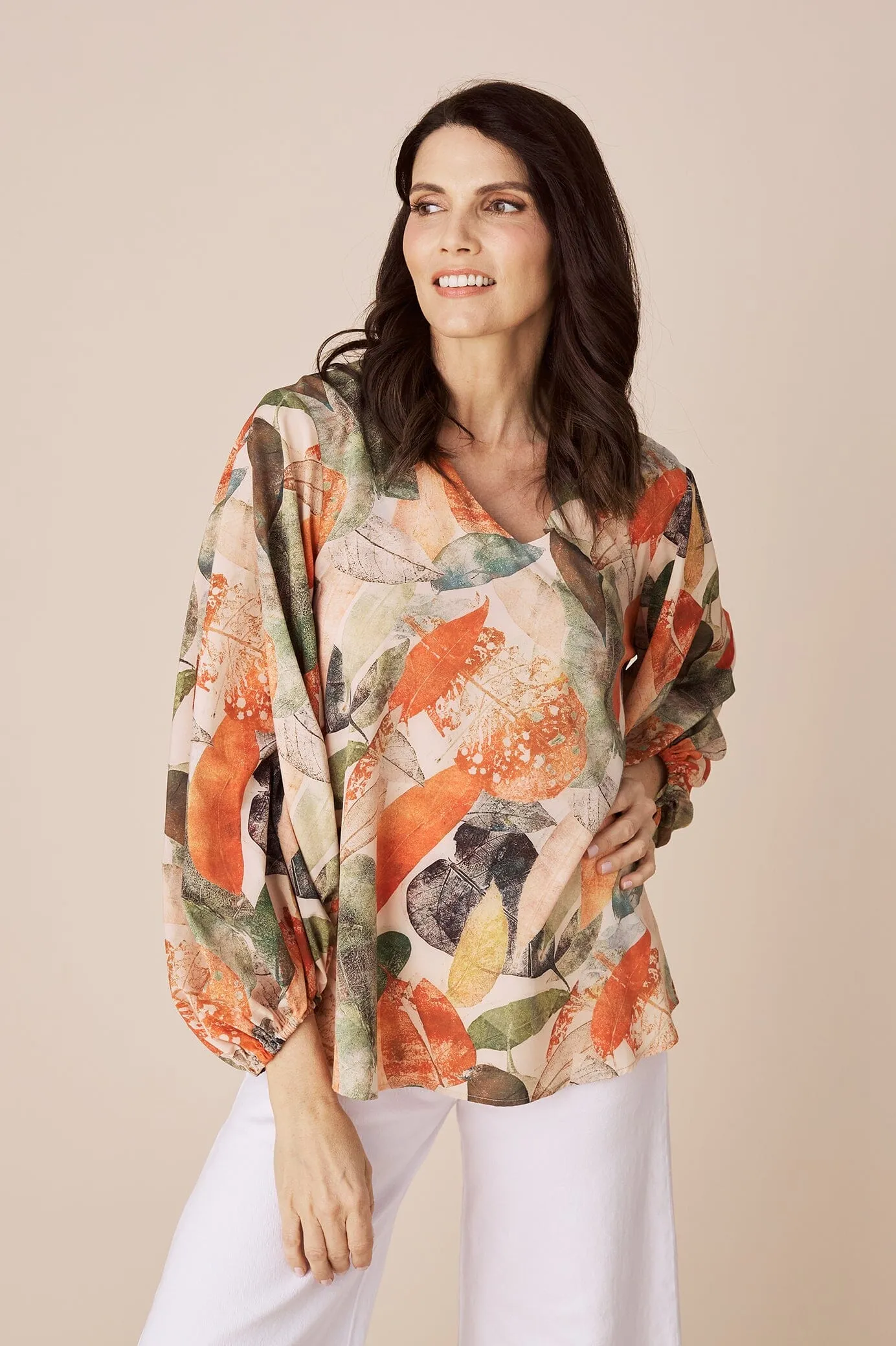 Sovana Long Sleeve Top in Valena Print