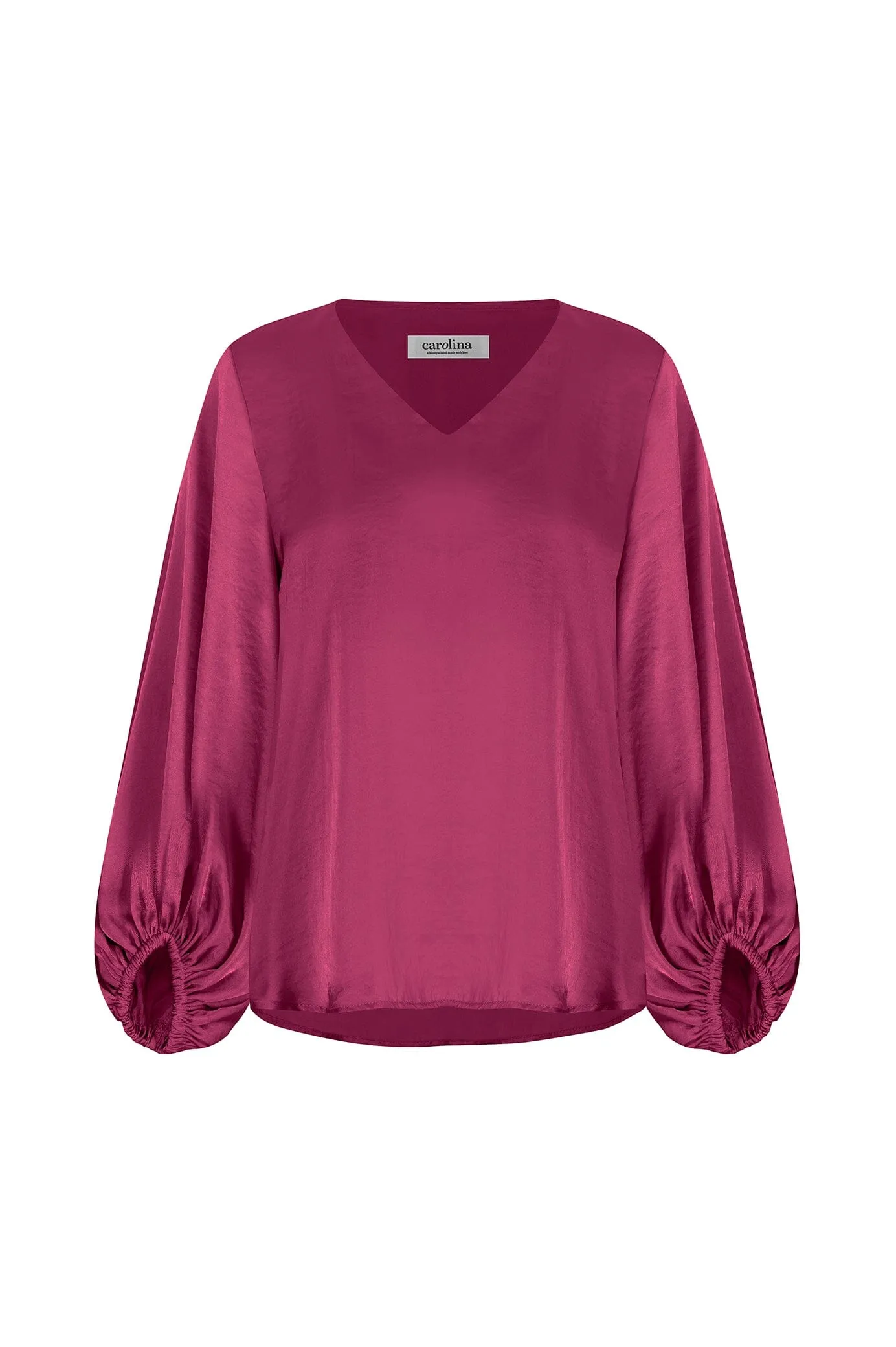 Sovana V-Neck Long Sleeve Top Burgundy