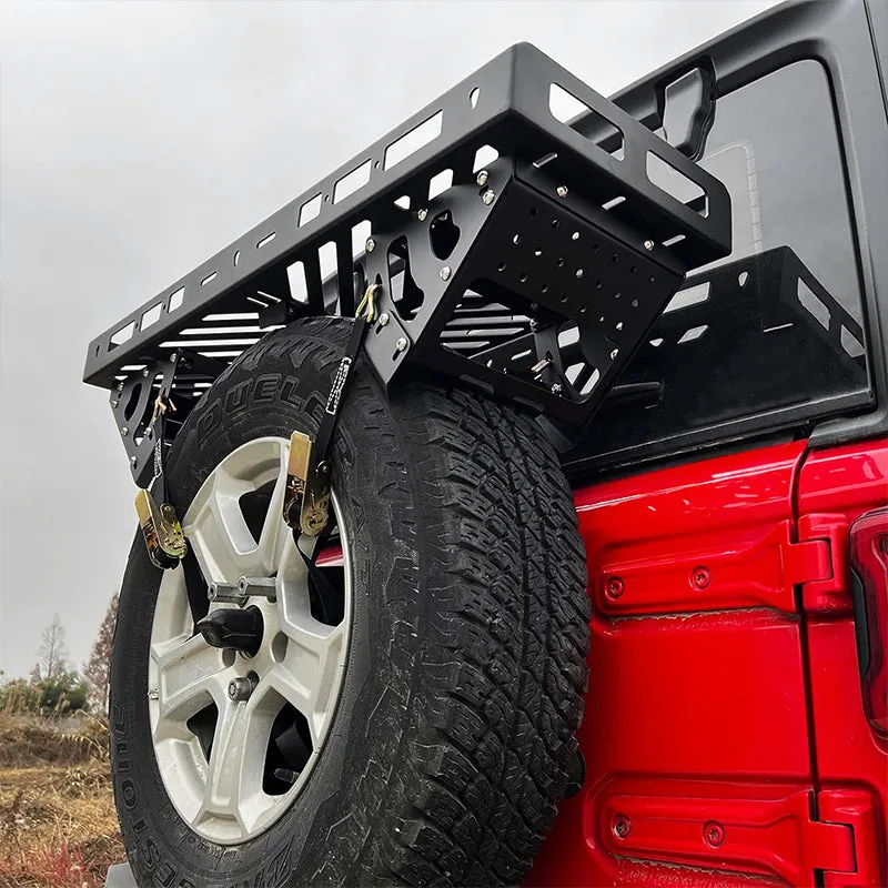 Spare Tire Cargo Storage Tray for Jeep Wrangler 30''-40'' Diameter