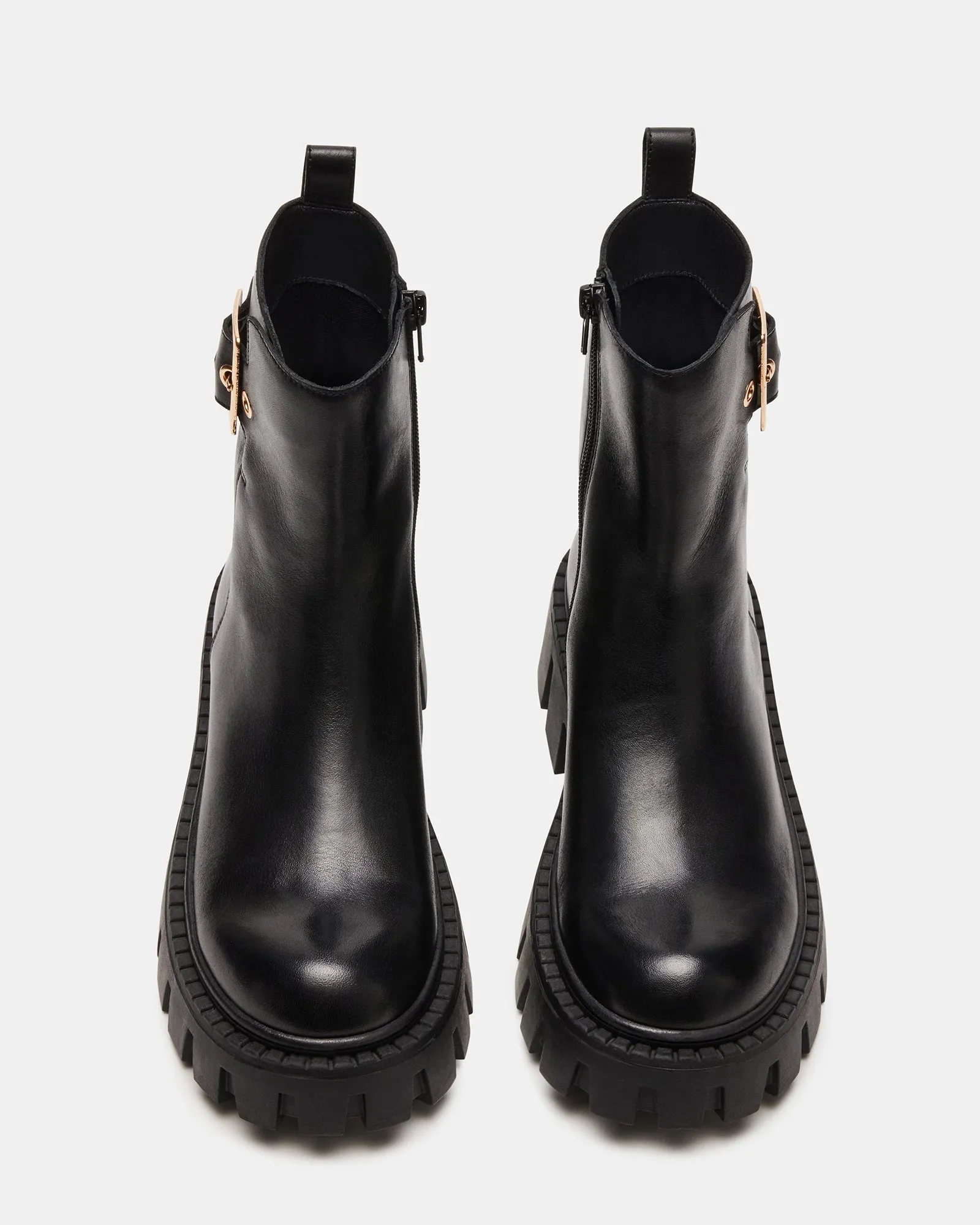 Steve Madden Sameera Booties in Black Leather