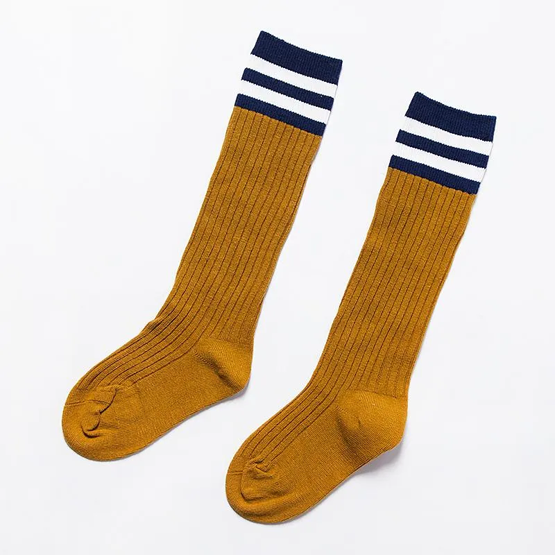 Stripe & Solid Above-The-Knee Socks - Girls