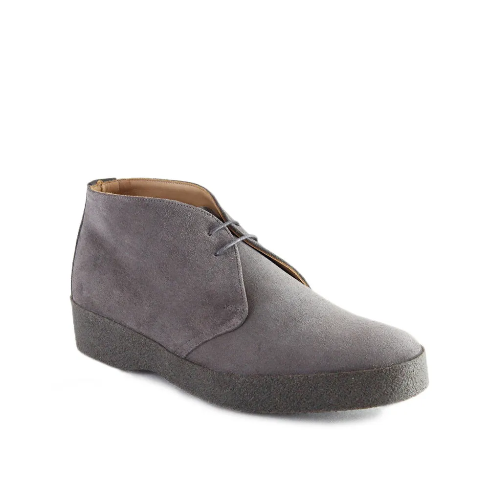 Suede Chukka Boots with Crepe Sole - Grey