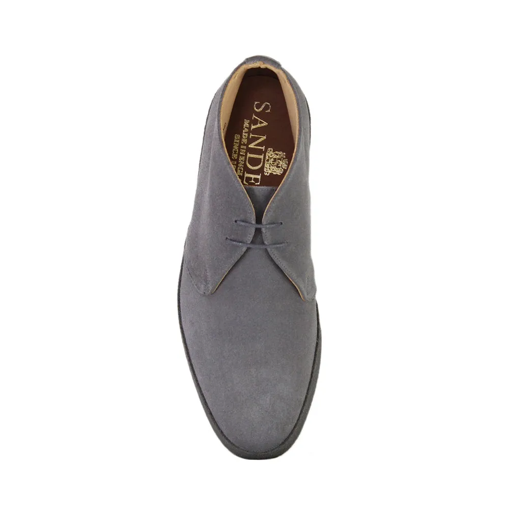 Suede Chukka Boots with Crepe Sole - Grey