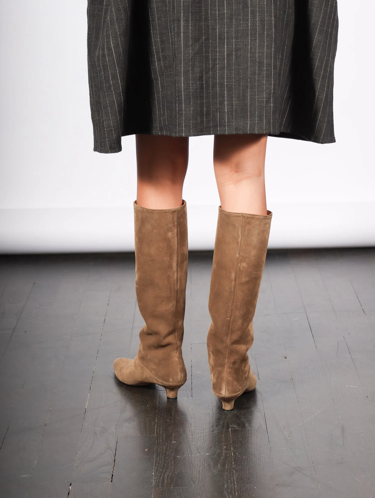 Suede Clemmie Boot in Light Brown by Rachel Comey