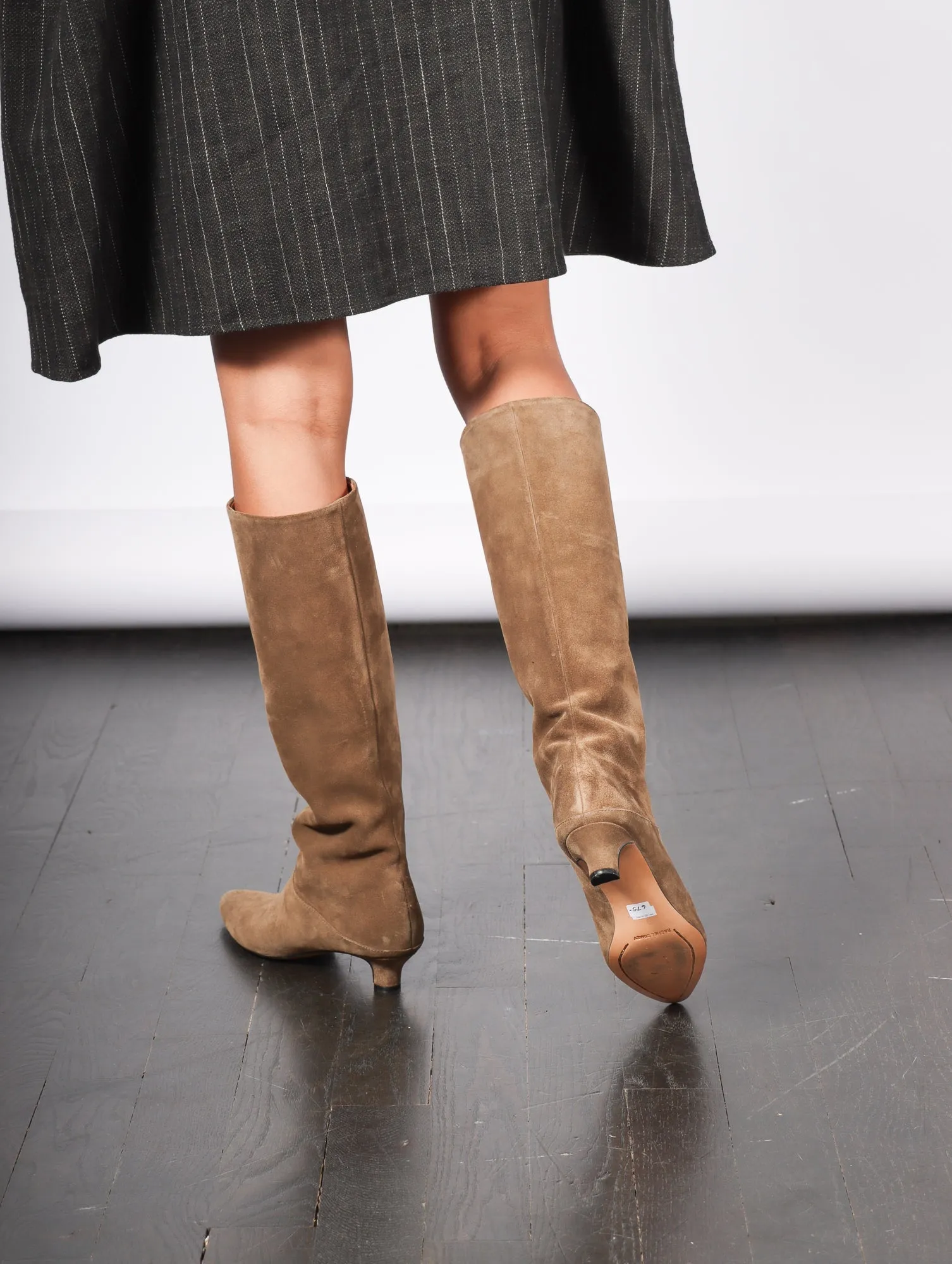 Suede Clemmie Boot in Light Brown by Rachel Comey