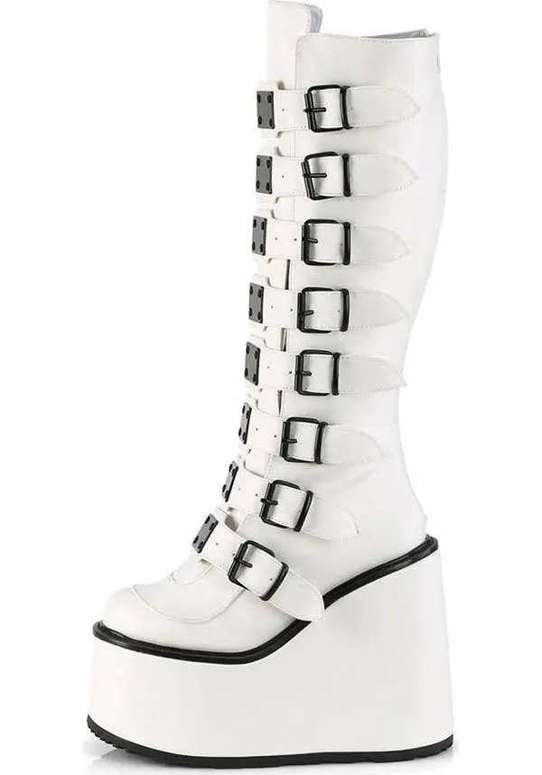 SWING-815 [White] | PLATFORM BOOTS [PREORDER]