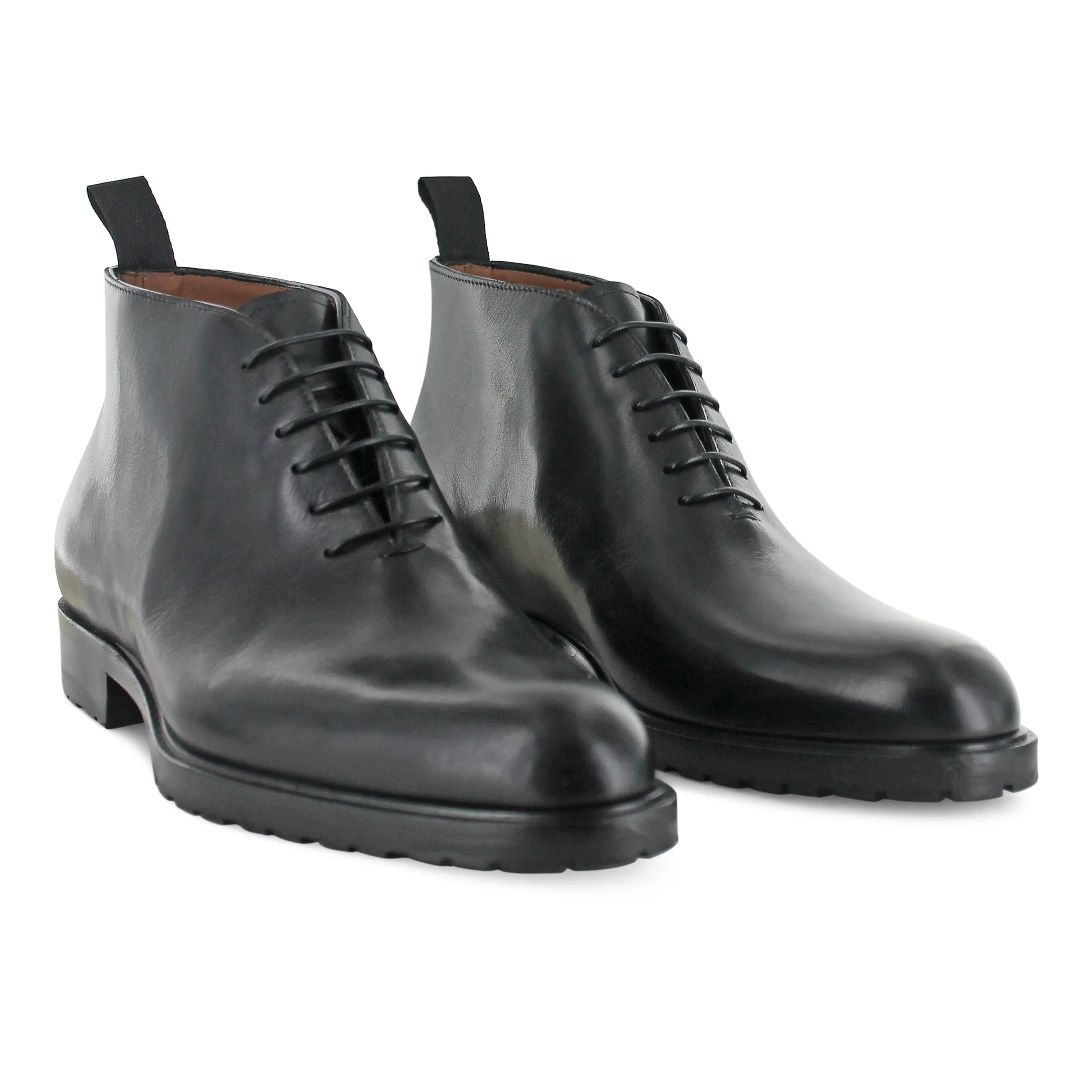 T698 - Chukka Leather Boot Black