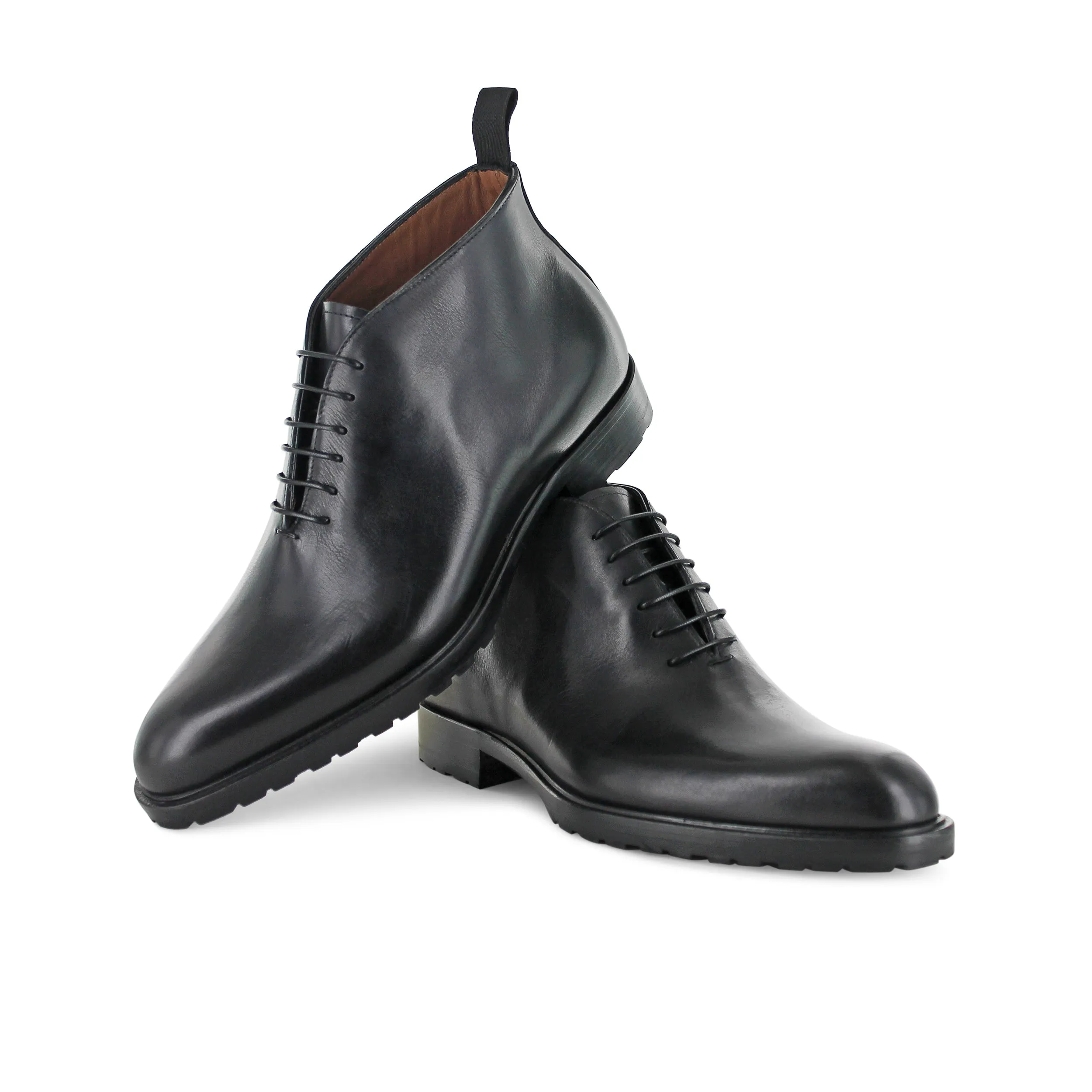 T698 - Chukka Leather Boot Black