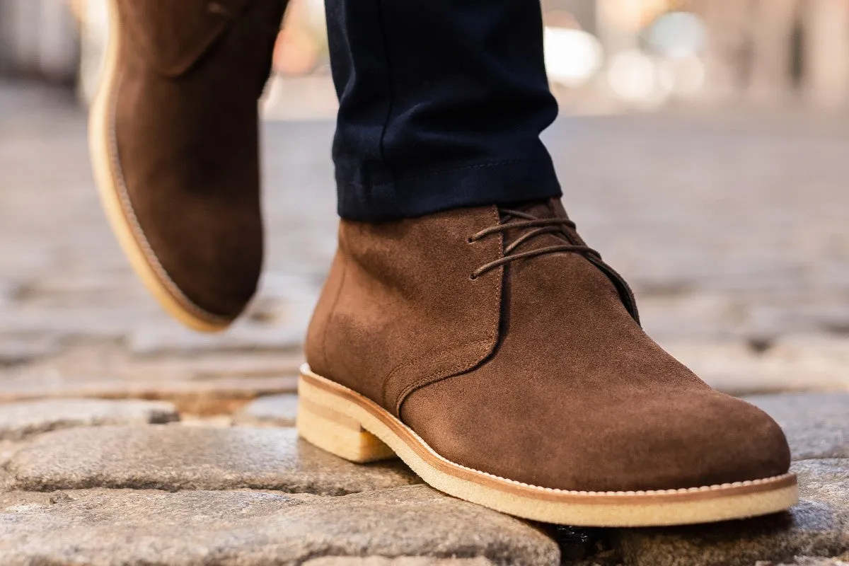 The Lawrence Chukka Boot - Dark Brown Suede