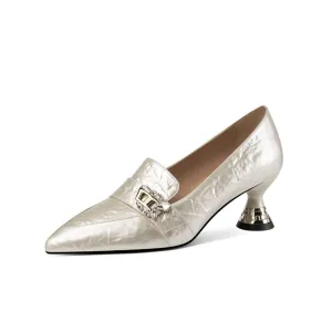 TinaCus Handmade Genuine Leather Women's Pointed Toe Pumps