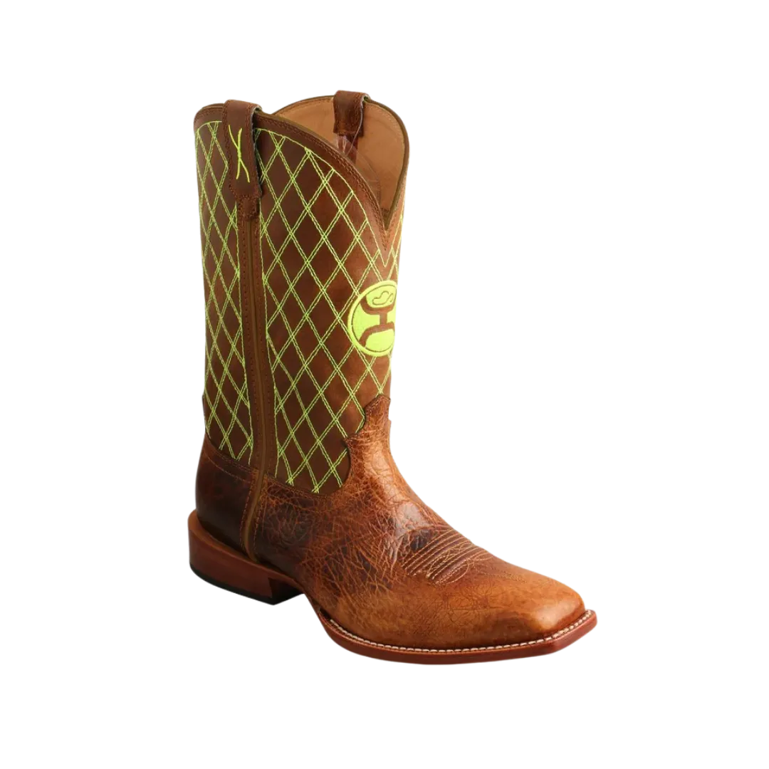 Twisted X Men's 12 Hooey Brown Peanut & Neon Green Boots