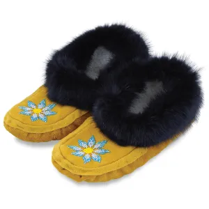 Unisex Ultra Deluxe Dyed Black Muskrat Moccasin