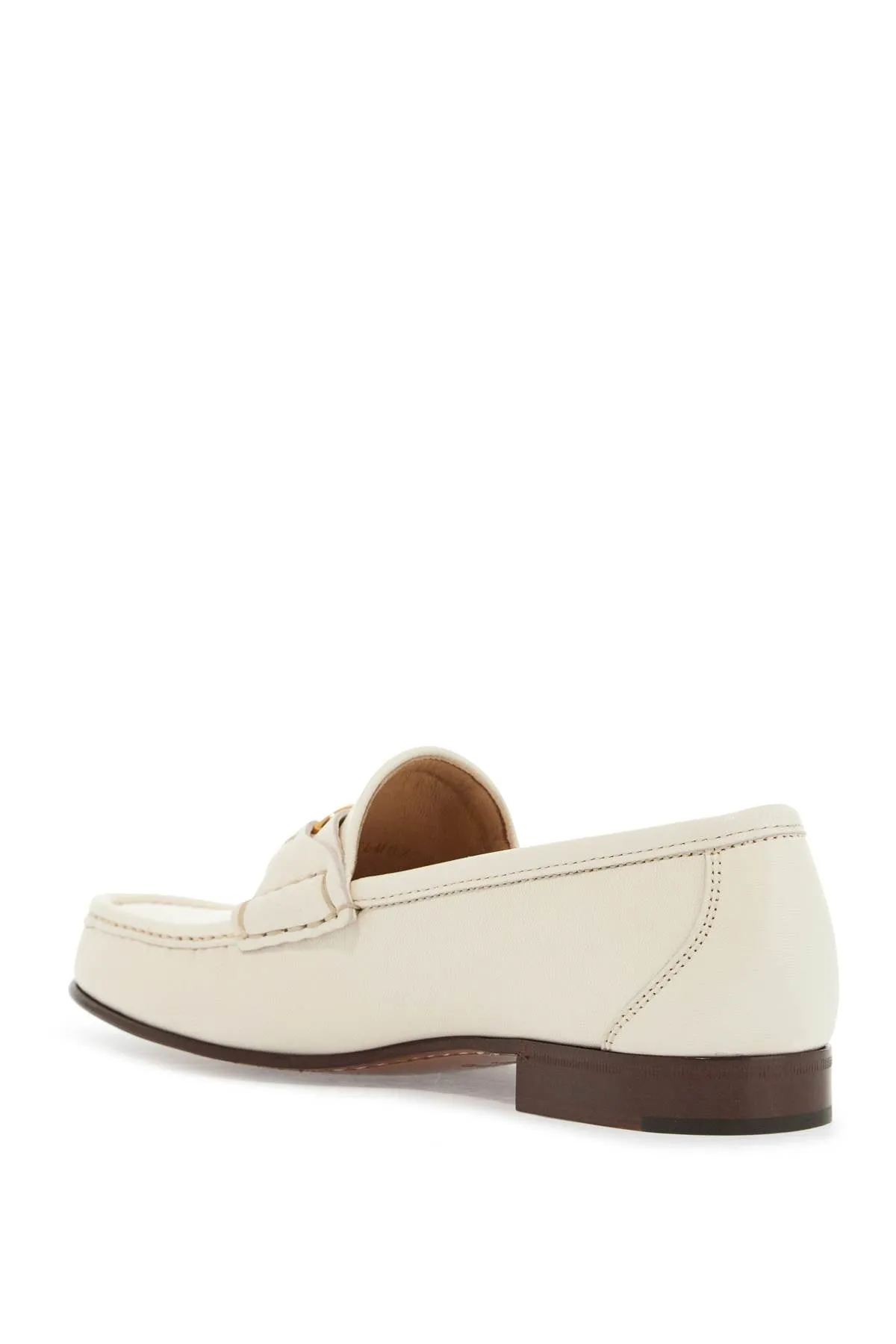 V-Logo Leather Loafers