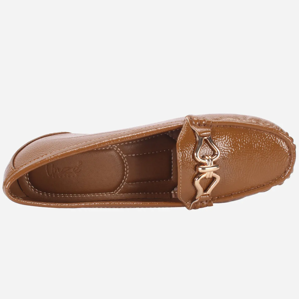 Womens "ALORA" High Wedge Comfy Moccasins