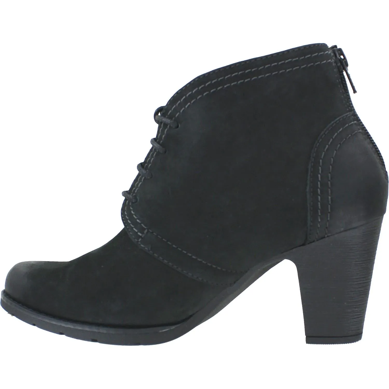 Women's Rockport Cobb Hill Keara Heeled Bootie Black Nubuck