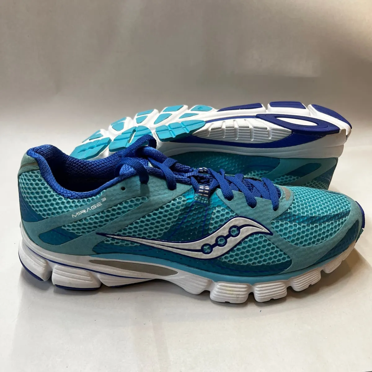 Women's Saucony ProGrid •Mirage 3• Running Shoe Blue/White Size 11M Preowned