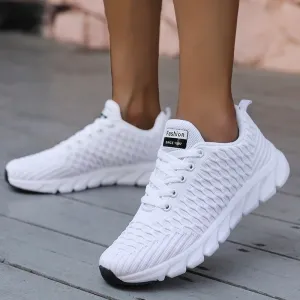 Womens Slip On Walking Shoes Non Slip Running Shoes Breathable Lightweight Gym Sneakers